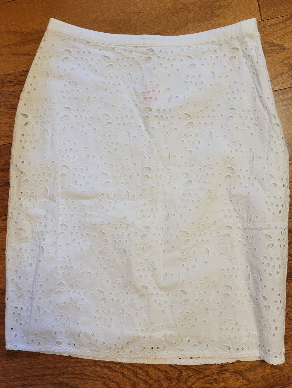 Boden White Eyelet Pencil Skirt 6P NWT